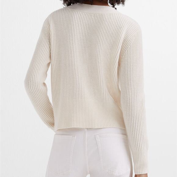 Club Monaco Button Cardigan in Off White Size XL - Picture 4 of 9